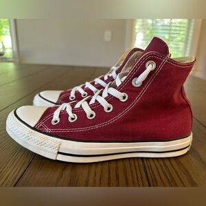 Classic Maroon High-Top Sneakers - Youth/Men 6 (Women 8)